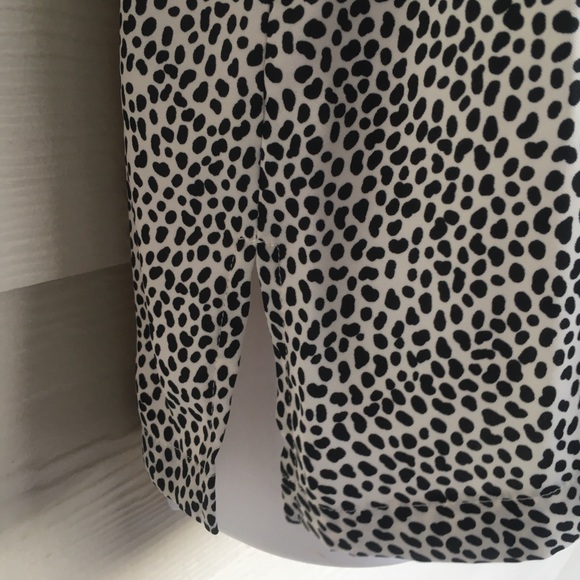 NWT White Black Spot Top Blouse Halter Neckline Small Worthington Sleeveless - Picture 2 of 3